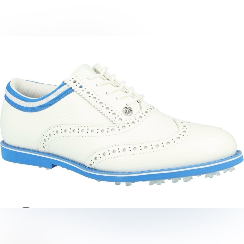 G/FORE
Leather blue white Brogue Grosgrain Gallivanter Golf Shoes Ladies size 8